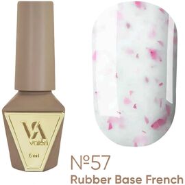 VALERI Rubber Base French Камуфлююча база з поталлю №57, 6 мл, Відтінок: 057, Об'єм: 6 мл, image 