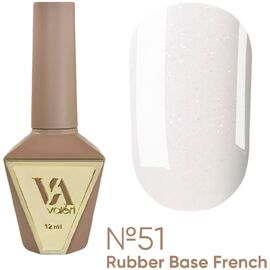 VALERI Rubber Base French Камуфлююча база №51, 12 мл, Відтінок: 051, Об'єм: 12 мл, image 