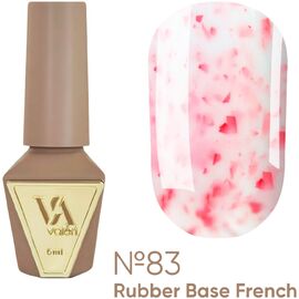 VALERI Rubber Base French Камуфлююча база з поталлю №83, 6 мл, Відтінок: 083, Об'єм: 6 мл, image 