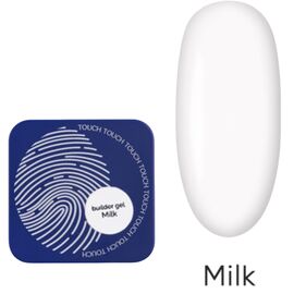 TOUCH Builder Gel Milk Камуфлюючий будівельний гель, 10 мл, Об'єм: 10 мл, Колір: Milk, image 