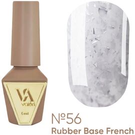 VALERI Rubber Base French Камуфлююча база з поталлю №56, 6 мл, Відтінок: 056, Об'єм: 6 мл, image 