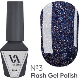 VALERI Flash Світловідбиваючий гель лак №03, 6 мл, № гель лаку: №03, Об'єм: 6 мл, image 