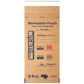 PROSTERIL Крафт-пакети для стерилізації БУРІ 75х150, (100 шт/уп), Кількість: 100 шт, image 