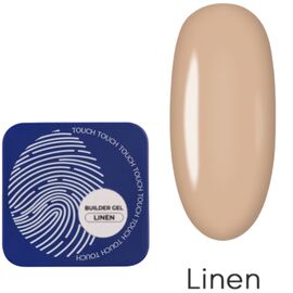 TOUCH Builder Gel Linen Камуфлюючий будівельний гель, 10 мл, Об'єм: 10 мл, Колір: Linen, image 