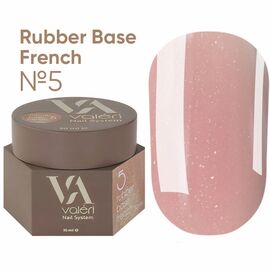 VALERI Rubber Base French Камуфлююча база №05, 30 мл, Відтінок: 05, Об'єм: 30 мл, image 