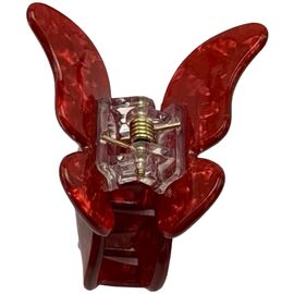 Краб для волосся малий метелик (перламутровий червоний), 1 шт, image 