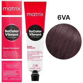 Matrix SoColor Pre-Bonded 6VA стійка крем-фарба, темний блонд перламутрово-попелястий, 90 мл, Об'єм: 90 мл, Відтінок: 6VA, image 