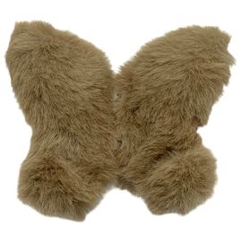 Краб для волосся середній метелик пухнастий світло-коричневий, 1 шт, image 