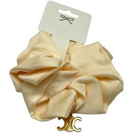 Резинка атласна велика бежева №1, 1 шт, image 