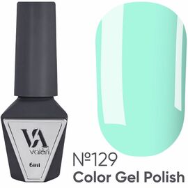 VALERI Гель лак №129 (бірюзовий, емаль), 6 мл, image 