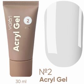 VALERI Acryl Gel №02 (прозорий), 30 мл, Об'єм: 30 мл, Колір: Прозорий, image 