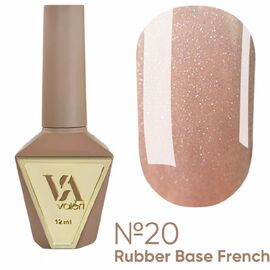 VALERI Rubber Base French Камуфлююча база №20, 12 мл, Відтінок: 020, Об'єм: 12 мл, image 
