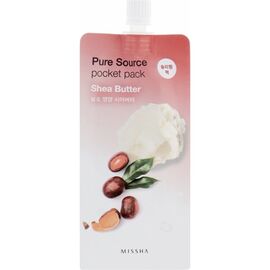 MISSHA Pure Source Pocket Pack Shea Butter Зволожуюча нічна з маслом ши, 10 мл, image 