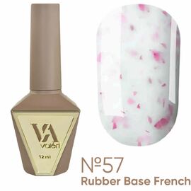 VALERI Rubber Base French Камуфлююча база з поталлю №57, 12 мл, Відтінок: 057, Об'єм: 12 мл, image 