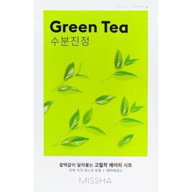 MISSHA Airy Fit Green Tea Sheet Mask Маска для обличчя з екстрактом зеленого чаю, 19 г, image 