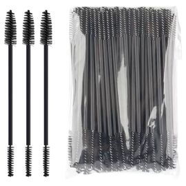 S.P. Щіточки для розчісування вій двосторонні чорні (нейлон), 50 шт, image 