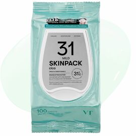VT Cosmetics 31 Mild Skin Pack CICA Заспокійливі маски-педи з центелою для обличчя, 100 шт, image 