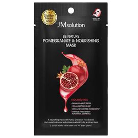 JM SOLUTION Be Nature Pomegranate & Nourishing Mask Тканинна маска живильна з екстрактом гранату, 24 мл, image 