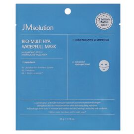 JM SOLUTION Bio-Multi Hya Waterfull Mask Зволожувальна маска для обличчя з гіалуроновою кислотою, 34 мл, image 
