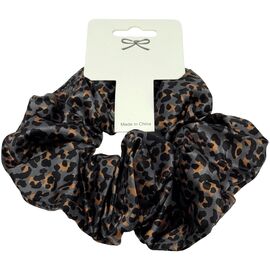 Резинка атласна леопардова велика (сіра), 1 шт, image 
