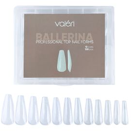 VALERI Professional Top Nail Forms Ballerina Верхні форми балерина, 120 шт, image 