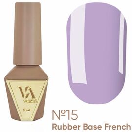 VALERI Rubber Base French Камуфлююча база №15, 6 мл, Відтінок: 015, Об'єм: 6 мл, image 