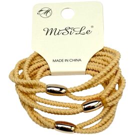 Резинка плетена набір (беж), 3 шт, image 