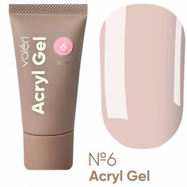 VALERI Acryl Gel №06 (персиковий), 30 мл, Об'єм: 30 мл, Колір: Персиковий, image 