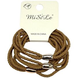 Резинка плетена набір (темний беж), 3 шт, image 