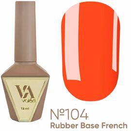 VALERI Rubber Base French Камуфлююча база №104, 12 мл, Відтінок: 104, Об'єм: 12 мл, image 