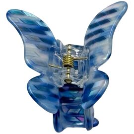 Краб для волосся малий метелик голограма (синій), 1 шт, image 