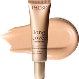 PAESE Long Cover Luminous Тональний крем світловідбиваючий 1.0 Light Beige, 30 мл, image 