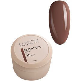 LUKUM Builder Gel Expert Зміцнюючий гель №15 Mocha, 30 мл, Об'єм: 30 мл, Колір: №15, image 