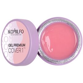 KOMILFO Gel Premium Cover 1 HEMA/TPO free Гель для нігтів, 50 г, Об'єм: 50 г, Колір: Cover 1, Об'єм: 50 г, image 
