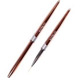 KOMILFO Пензлик Rose gold Liner 13 (Nylon), image 