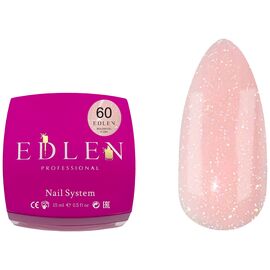 EDLEN Builder Gel №60 Flash Світловідбиваючий гель для нарощування, 15 мл, Об'єм: 15 мл, Колір: 60, image 