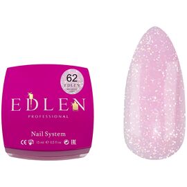 EDLEN Builder Gel №62 Flash Світловідбиваючий гель для нарощування, 15 мл, Об'єм: 15 мл, Колір: 62, image 