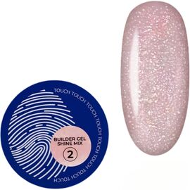 TOUCH Builder Gel Shine Mix 02 Камуфлюючий будівельний гель, 15 мл, image 
