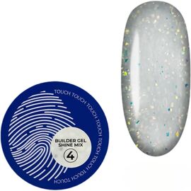 TOUCH Builder Gel Shine Mix 04 Камуфлюючий будівельний гель, 15 мл, image 
