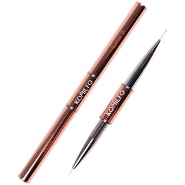KOMILFO Пензлик Rose gold Double Liner 7 (Nylon)/Liner 9 (Nylon), image 