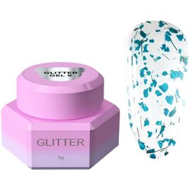 YOU ARE CUTE Glitter Gel №09 Прозорий гель з сухоцвітами, 5 мл, Об'єм: 5 мл, Колір: №09, image 