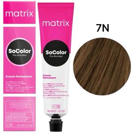 Matrix SoColor Pre-Bonded 7N стійка крем-фарба, натуральний блонд, 90 мл, Об'єм: 90 мл, Відтінок: 7N, image 