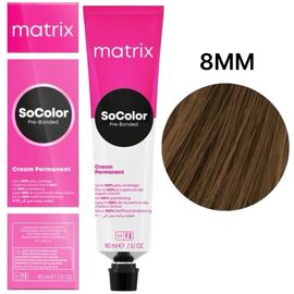 Matrix SoColor Pre-Bonded 8MМ стійка крем-фарба, світлий блондин мокка-мокка, 90 мл, Об'єм: 90 мл, Відтінок: 8MМ, image 