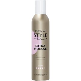 INEBRYA Extra Strong Mousse Мус для волосся екстрасильної фіксації, 400 мл, image 