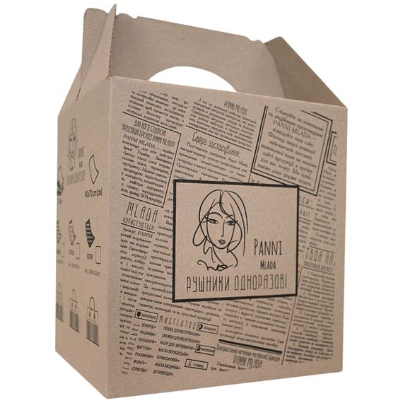 PANNI MLADA Рушники в коробці 40х70 см (25 шт/пач,50 шт/кор) зі спанлейсу 45 г/м2 Текстура: сітка, image 