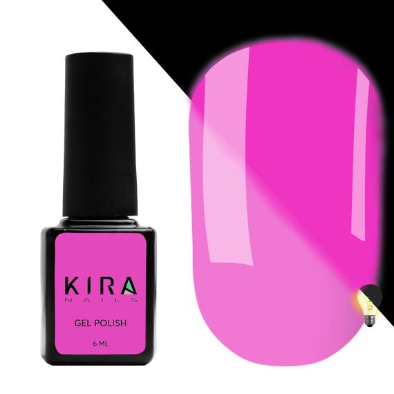 KIRA NAILS Гель лак FLUO №006 (бузковий, флуоресцентний), 6 мл, № гель лаку: 006, Об'єм: 6 мл, image 