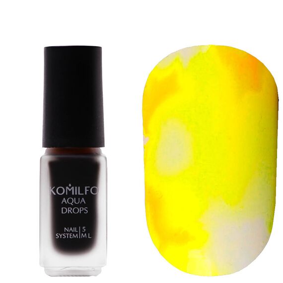 KOMILFO Aqua Drops Yellow №004, 5 мл, Колір: Жовтий, Об'єм: 5 мл, image 
