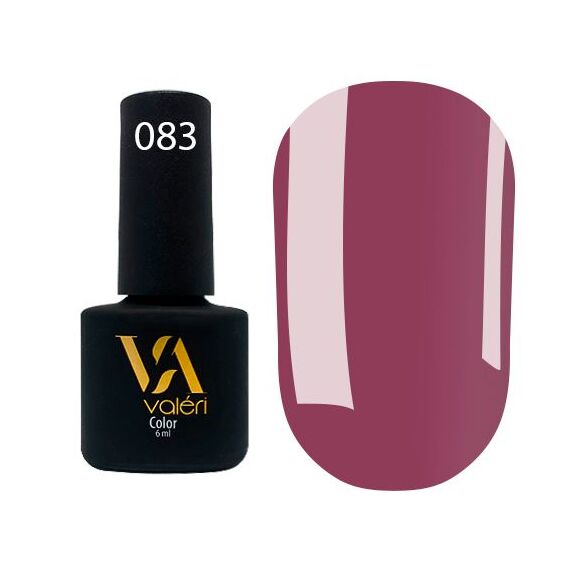 VALERI Гель лак №083 (димчаста троянда, емаль), 6 мл, image 