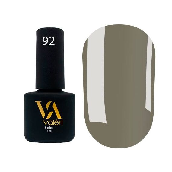 VALERI Гель лак №092 (сіро-коричневий, емаль), 6 мл, image 