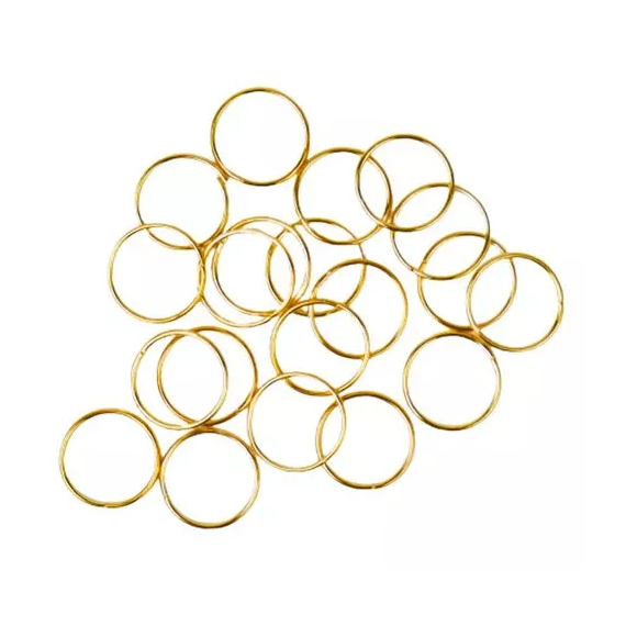 Металеві кільця для волосся (золото), 100 шт, image 